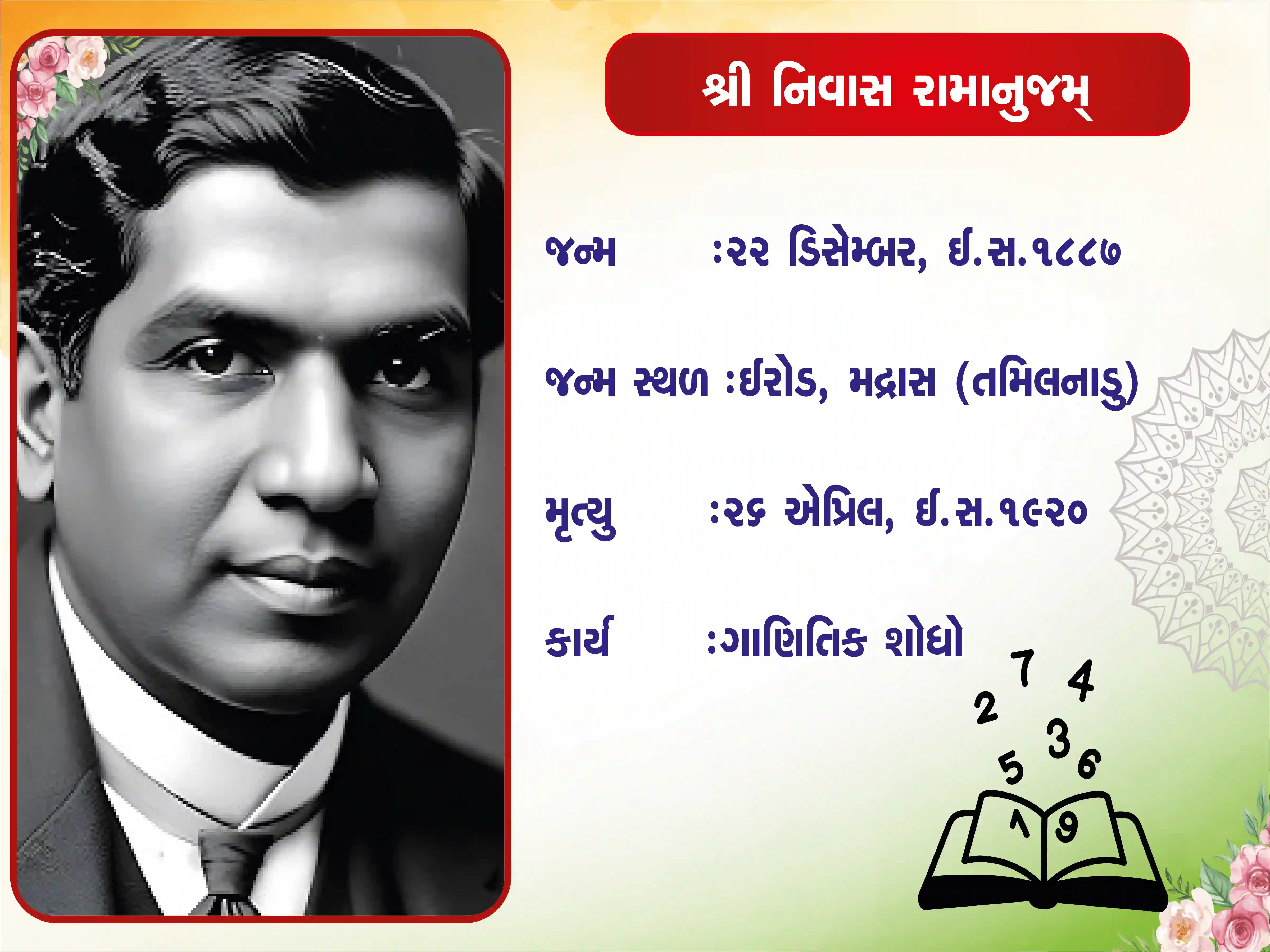 Shree NIvas Ramanujam 2feet * 1.5feet 5mm Foam Sheet