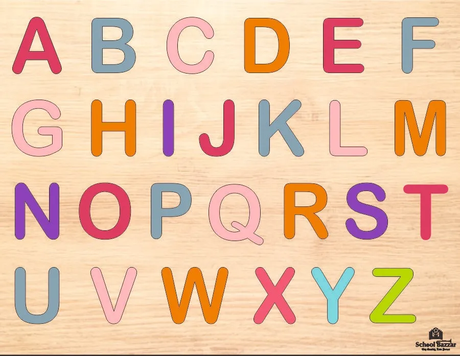 Capital Alphabet Wooden Puzzle MDF Board Size 8 inch × 11 inch