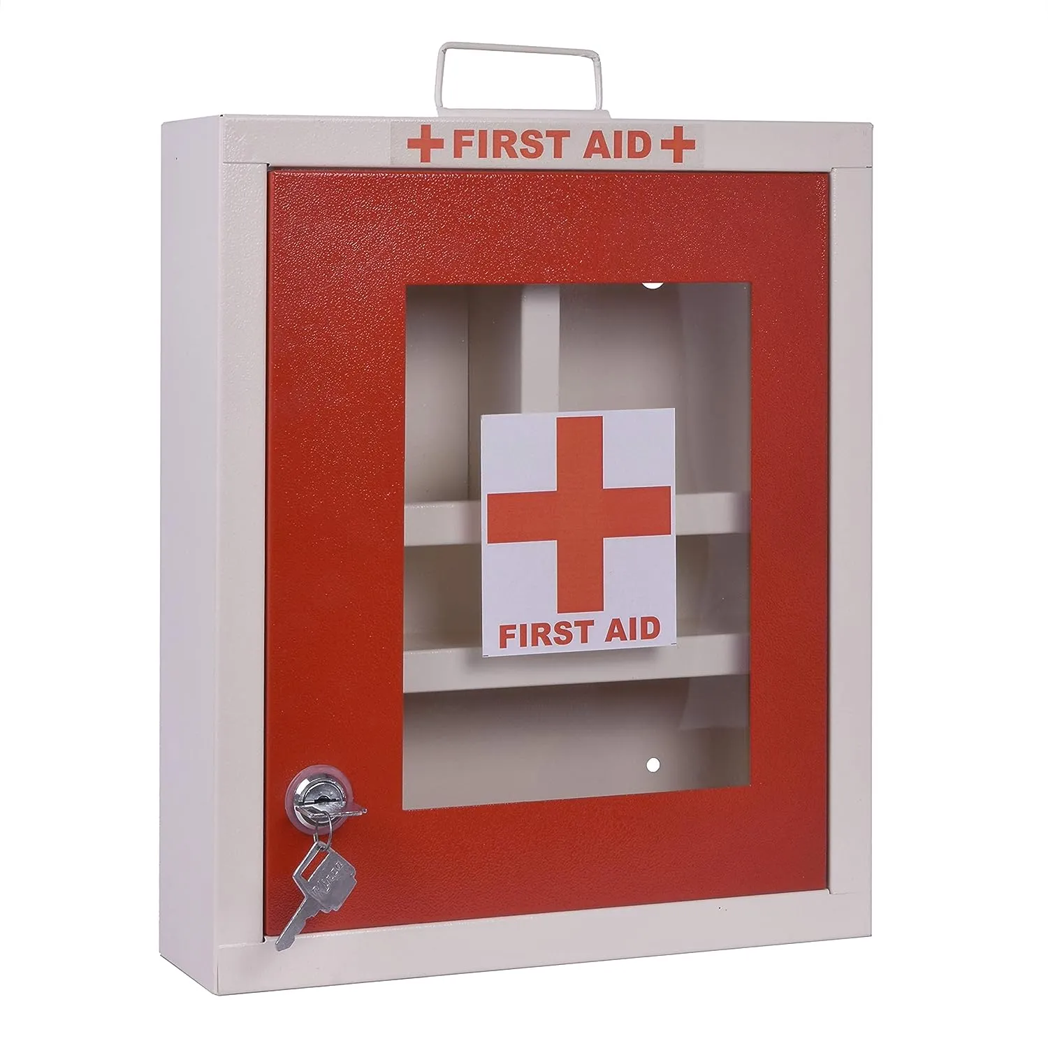 Metal Emergency First Aid Box (Lockable)